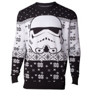 Difuzed Star Wars Stormtrooper Head Christmas Knitted Jumper Black Xxl difuzed kopen in de aanbieding