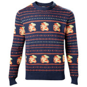 Difuzed Zelda Holiday Knitted Christmas Jumper Navy Xxl Black difuzed kopen in de aanbieding