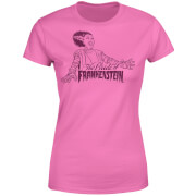 Universal Monsters Bride Of Frankenstein Crest Womens T Shirt Pink S universal monsters kopen in de aanbieding
