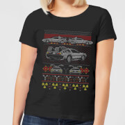T-Shirt de Noël Femme Back In Time For Retour Vers le Futur - Noir - L - Noir