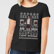Image of The Big Lebowski I'm Dreaming Of A White Russian Women's T-Shirt - Black - S - Black