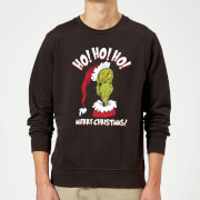 The Grinch Ho Ho Ho Christmas Sweatshirt Black S the grinch kopen in de aanbieding