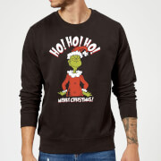 The Grinch Ho Ho Ho Smile Christmas Sweatshirt Black Xl the grinch kopen in de aanbieding