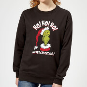 The Grinch Ho Ho Ho Womens Christmas Sweatshirt Black Xxl the grinch kopen in de aanbieding