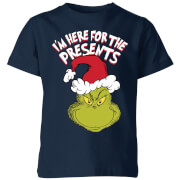 The Grinch Im Here For Presents Kids Christmas T Shirt Navy 3 4 Years the grinch kopen in de aanbieding