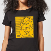 Nintendo Super Mario Bowser Retro Line Art Womens T Shirt Black 5Xl nintendo kopen in de aanbieding