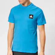 Adidas Mens Id Stadium Short Sleeve T Shirt Shock Cyan S Blue adidas kopen in de aanbieding