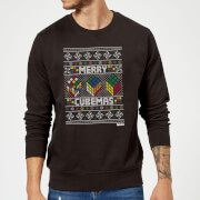 Rubiks Merry Cubemas Christmas Sweatshirt Black 3Xl rubiks kopen in de aanbieding