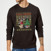 Pull de Noël Homme Cléo et Chico - Motifs Festifs - Noir - XXL - Noir