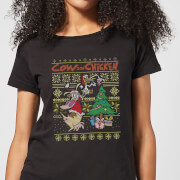 T-Shirt de Noël Homme Cléo et Chico - Motifs Festifs - Noir - S - Noir