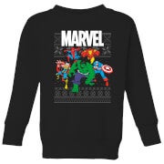 Marvel Avengers Group Kinder Pullover - Schwarz - 3-4 Jahre - Schwarz