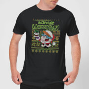 Dexter's Lab Pattern Men's Christmas T-Shirt - Black - XL - Noir