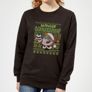 Pull de Noël Femme Le Laboratoire de Dexter Motifs Festifs - Noir - L - Noir