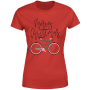 Broom Wagon Bike Lights Womens Christmas T Shirt Red M broom wagon kopen in de aanbieding