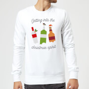 Getting Into The Christmas Spirit Sweatshirt White S christmas kopen in de aanbieding