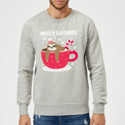 Merry Slothmas Christmas Sweatshirt Grey M christmas kopen in de aanbieding