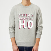 Santas Favourite Ho Christmas Sweatshirt Grey 3Xl christmas kopen in de aanbieding