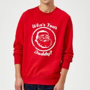 Whos Your Daddy Christmas Sweatshirt Red L christmas kopen in de aanbieding