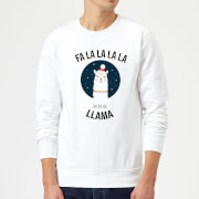 Fa La La La Llama Christmas Sweatshirt White Xl christmas kopen in de aanbieding Fa La La La Llama Christmas Sweatshirt White Xl christmas kopen in de aanbieding