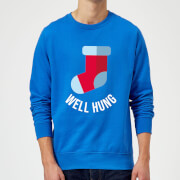 Well Hung Christmas Sweatshirt Royal Blue M christmas kopen in de aanbieding