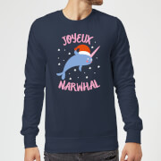 Joyeux Narwhal Christmas Sweatshirt Navy 4Xl christmas kopen in de aanbieding