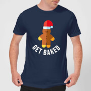 Get Baked Mens Christmas T Shirt Navy S christmas kopen in de aanbieding
