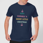 Have Yourself A Merry Little Christmas Mens T Shirt Navy Xxl christmas kopen in de aanbieding