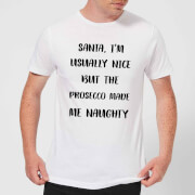 Santa Im Usually Nice But The Prosecco Made Me Naughty Mens Christmas T Shirt White 3Xl christmas kopen in de aanbieding Santa Im Usually Nice But The Prosecco Made Me Naughty Mens Christmas T Shirt White 3Xl christmas kopen in de aanbieding