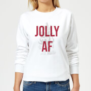 Jolly Af Womens Christmas Sweatshirt White 5Xl christmas kopen in de aanbieding