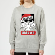 Gangsta Wrapper Womens Christmas Sweatshirt Grey Xs christmas kopen in de aanbieding