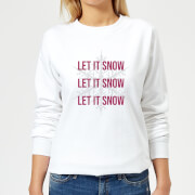Let It Snow Womens Christmas Sweatshirt White Xs christmas kopen in de aanbieding