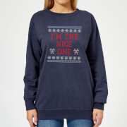 Im The Nice One Womens Christmas Sweatshirt Navy Xxl christmas kopen in de aanbieding