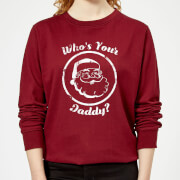 Whos Your Daddy Womens Christmas Sweatshirt Burgundy Xxl christmas kopen in de aanbieding