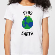 Peas On Earth Womens Christmas T Shirt White Xs christmas kopen in de aanbieding