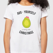 Avo Yourself A Merry Little Christmas Womens T Shirt White Xxl christmas kopen in de aanbieding