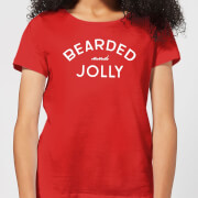 Bearded And Jolly Womens Christmas T Shirt Red Xxl christmas kopen in de aanbieding