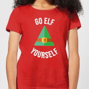 Go Elf Yourself Womens Christmas T Shirt Red S christmas kopen in de aanbieding