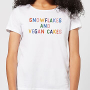 Snowflakes And Vegan Cakes Womens Christmas T Shirt White Xxl christmas kopen in de aanbieding