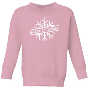 Merry Christmas Kids Sweatshirt Baby Pink 9 10 Years christmas kopen in de aanbieding