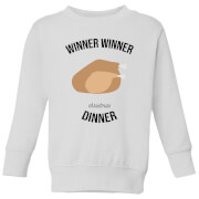 Winner Christmas Dinner Kids Sweatshirt White 9 10 Years christmas kopen in de aanbieding