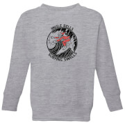 Jungle Bells Surfing Swells Kids Christmas Sweatshirt Grey 9 10 Years christmas kopen in de aanbieding