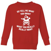 So Tell Me What You Want Really Kids Christmas Sweatshirt Red 9 10 Years christmas kopen in de aanbieding So Tell Me What You Want Really Kids Christmas Sweatshirt Red 9 10 Years christmas kopen in de aanbieding