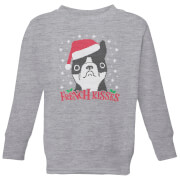 French Kisses Kids Christmas Sweatshirt Grey 9 10 Years christmas kopen in de aanbieding