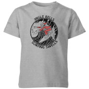 Jungle Bells Surfing Swells Kids Christmas T Shirt Grey 9 10 Years christmas kopen in de aanbieding