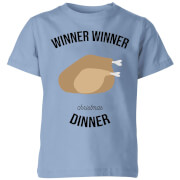 Winner Christmas Dinner Kids T Shirt Sky Blue 5 6 Years christmas kopen in de aanbieding