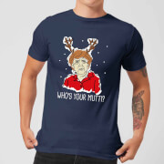 Whos Your Mutti Mens Christmas T Shirt Navy S alternative christmas kopen in de aanbieding