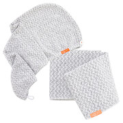 

Aquis Lisse Luxe Hair Turban and Hair Towel - Chevron