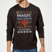 Image of Magic The Gathering Colours Of Magic Knit Christmas Sweater - Black - S - Black