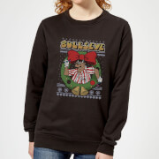 Bullseye Bullseye Wreath Women's Christmas Sweatshirt - Black - 5XL - Noir