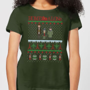 Home Alone Womens Christmas T Shirt Forest Green Xs home alone kopen in de aanbieding